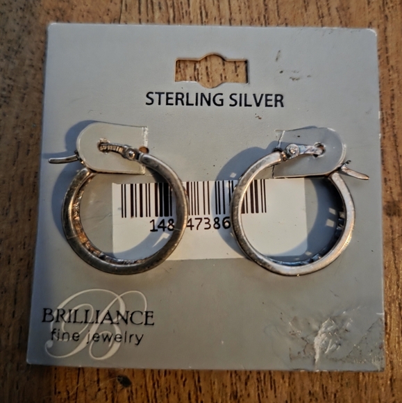 Sterling Silver Hoop Earrings - Picture 1 of 5